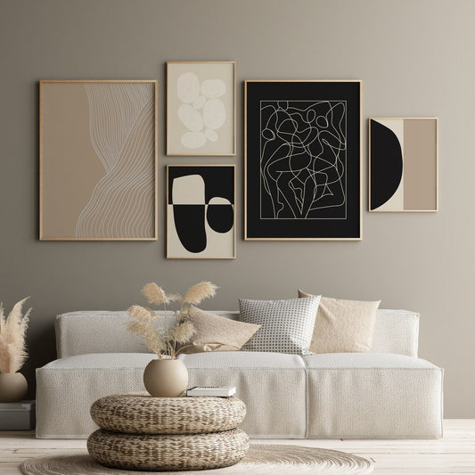 Black and Beige